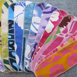 Cloth Menstrual Pantyliner 3pcs SAMPLER SET Hawaiian Print image 10