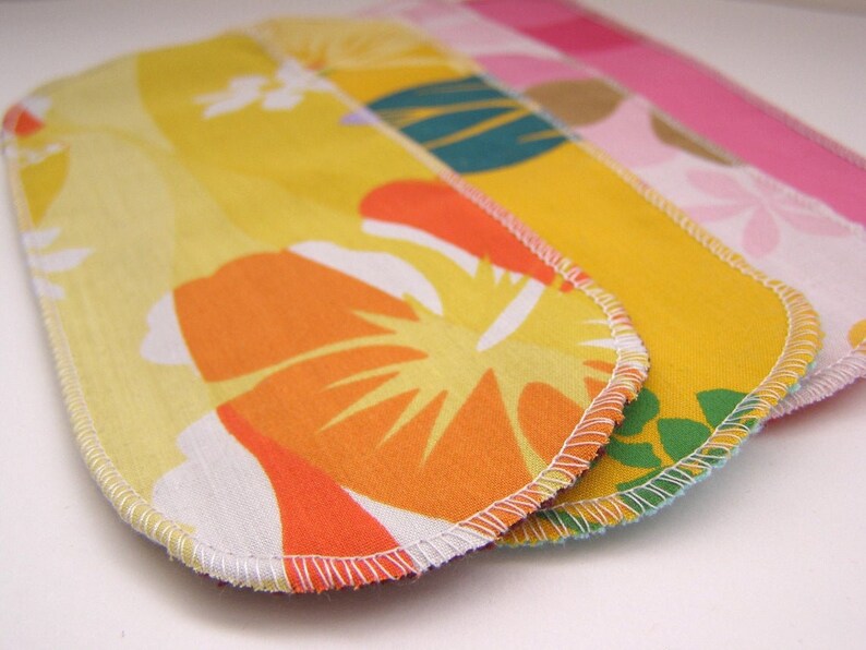 Cloth Menstrual Pantyliner 3pcs SAMPLER SET Hawaiian Print image 9