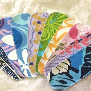 Cloth Menstrual Pantyliner 3pcs SAMPLER SET Hawaiian Print image 4