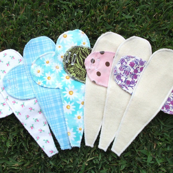 Mystery Pack Set of 6 Washable Cloth Menstrual Pantyliners - THONG, G-string