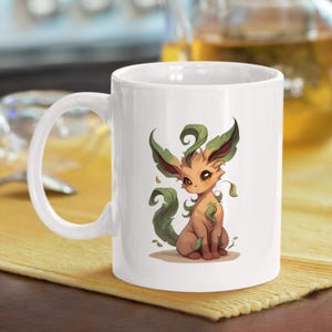 Leafeon Mug: Pokemon-Inspired Ceramic Coffee Cup
