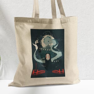 Spirited Away Tote Bag: Studio Ghibli Canvas Shopping Bag