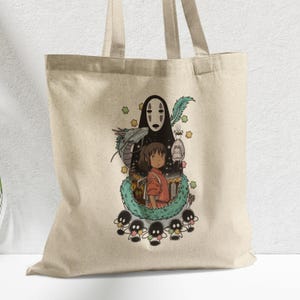 Spirited Away Studio Ghibli Tote Bag - Everyday Use Tote Bag - Gift For Anime Lovers