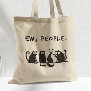 Funny Cat Tote Bag - Gift for Cat Lovers