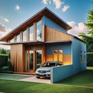 Modern House Plan: 3D Modeling Sketchup, DWG CAD File (732 sqft)