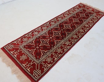 3 x 9 ft handgemaakt Afghaans antiek superkazak vloerkleed (2,8 x 8,5)