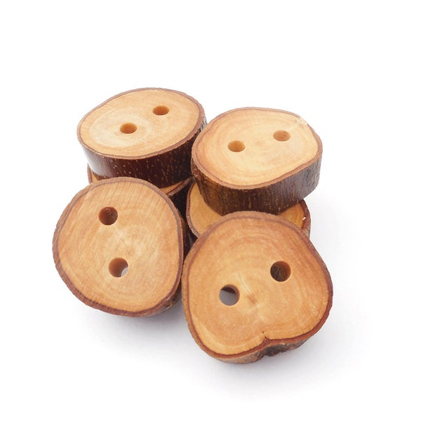 Wood Buttons, Natural Wooden Buttons