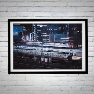 Tokyo Train Station Night Print: Shinkansen & Subway Photography