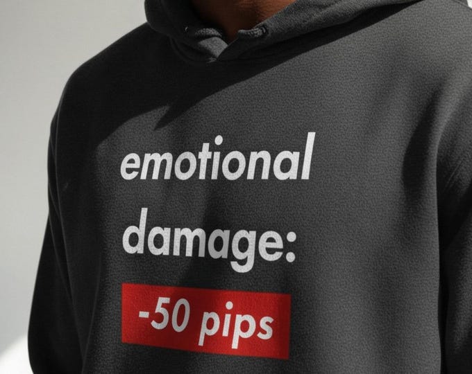 Emotional Damage 50 Pips Sweatshirt, Funny Forex Trading Sweater, Trader Gift, Market Meme Apparel, Minimalist Finance Clothing
