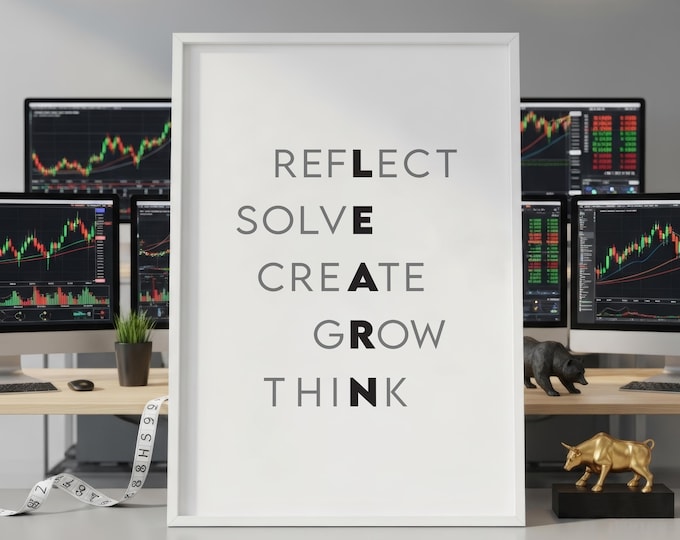 Inspirational Rolled Poster, Motivational Home Office Decor