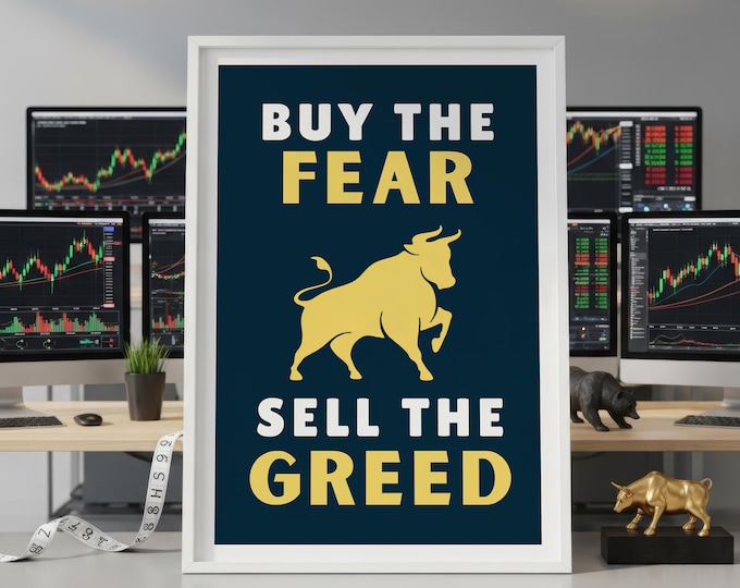 Bull Market Art Print: Financial Motivation Poster