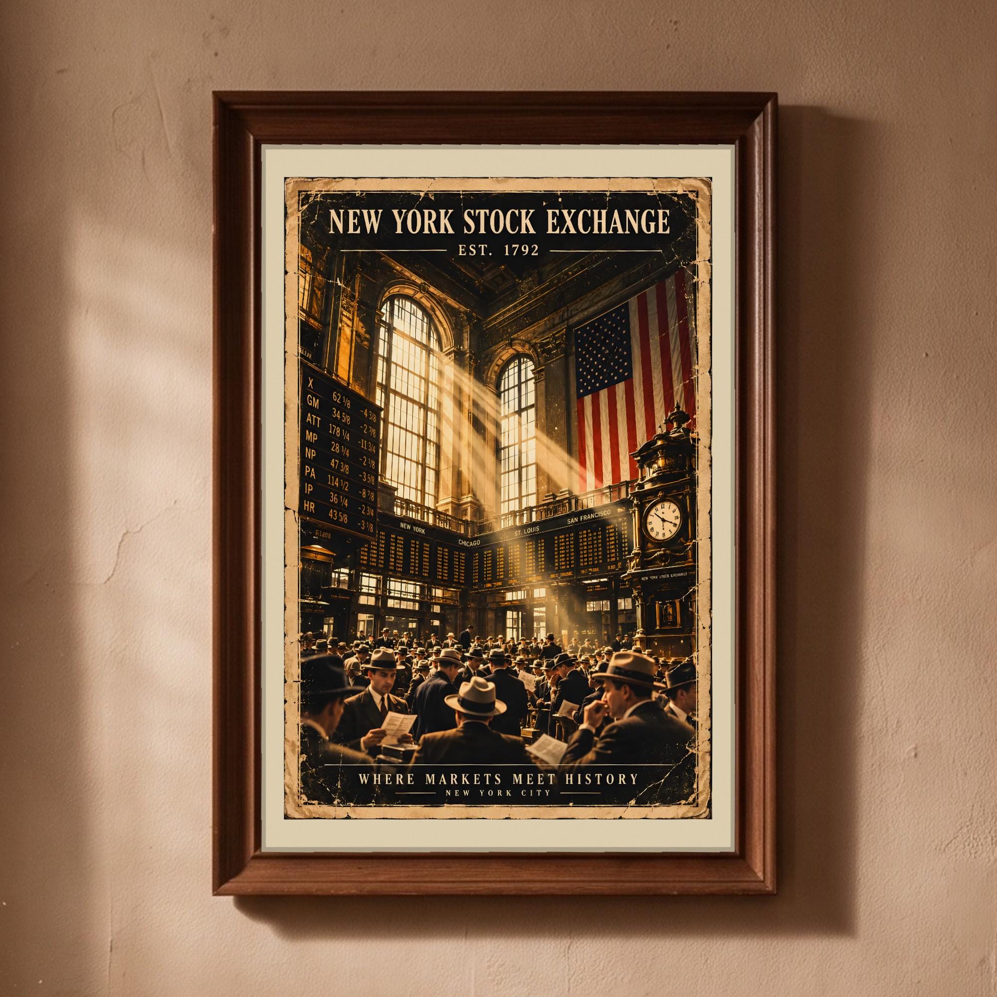 Wall Art Stock Market History - Etsy