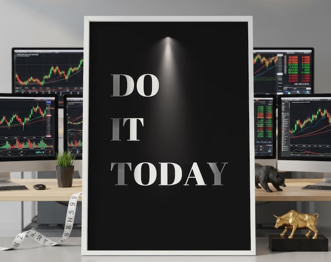 Do It Today Poster - Modern Office Inspiration, Home Decor