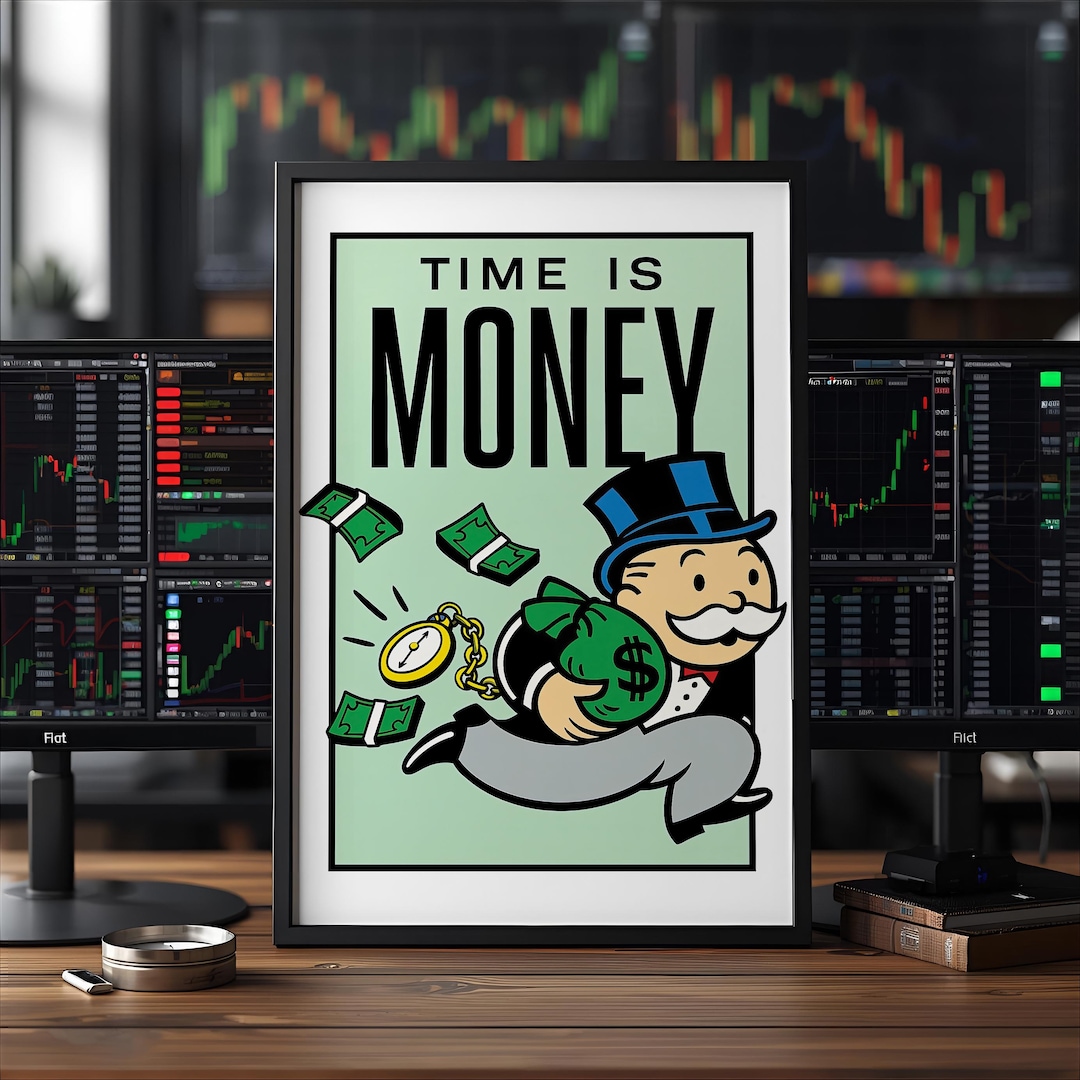 Time is Money Monopoly Poster | Motivational Wall Art | Entrepreneur ...