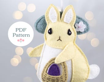 Osterhase Filz Ornament Schnittmuster