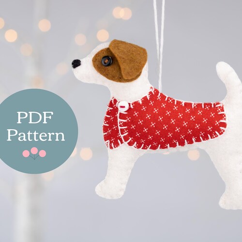 Jack Russell Terrier Felt Ornament Etsy