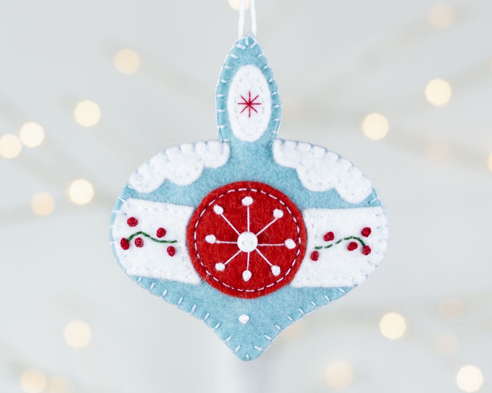 Vintage Style Felt Christmas Ornament Retro Holiday Decor | Etsy