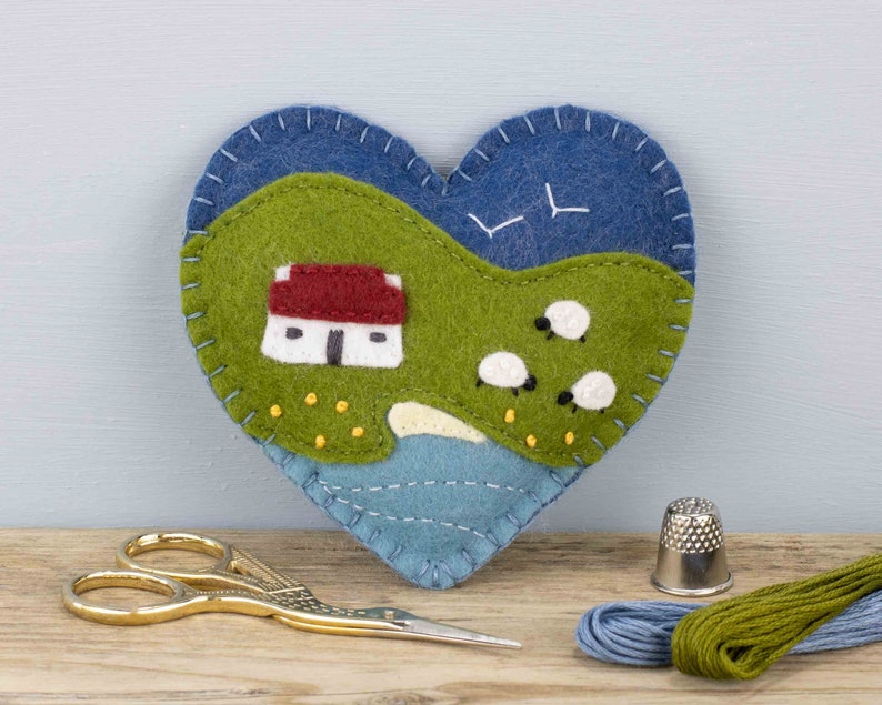 Cottage Heart Ornament Sewing Pattern, Downloadable PDF Felt Ornament Pattern image 4