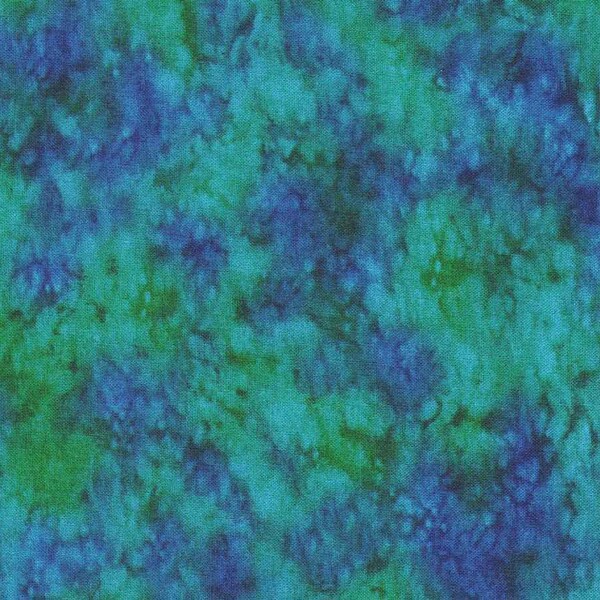 Seagreen and blue marble cotton fabric, free shipping