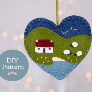 Cottage Heart Ornament Sewing Pattern, Downloadable PDF Felt Ornament Pattern image 8