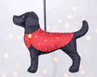 Schwarzer Labrador Filzanhänger