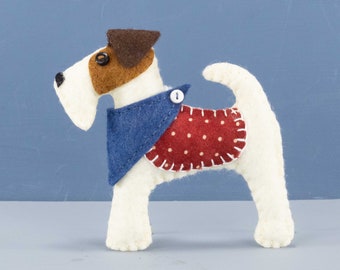 Fox Terrier Felt Ornament