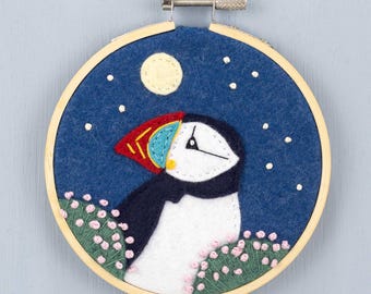 Hoop Framed Puffin Stickmuster