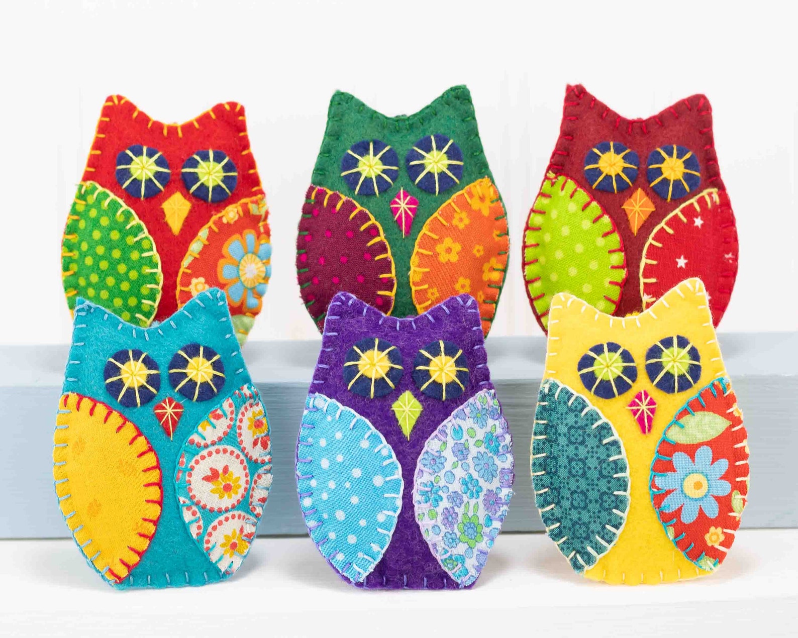 Felt Owl Ornaments Colourful Felt Owl Holiday Ornaments Bird Etsy Canada