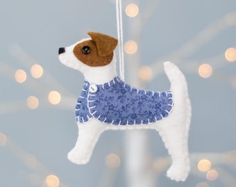 Jack Russell Terrier Felt Dog Ornament