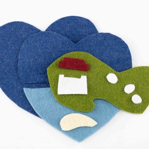 Cottage Heart Ornament Sewing Pattern, Downloadable PDF Felt Ornament Pattern image 2