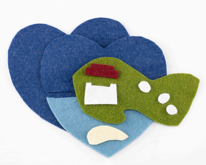 Cottage Heart Ornament Sewing Pattern, Downloadable PDF Felt Ornament Pattern image 2