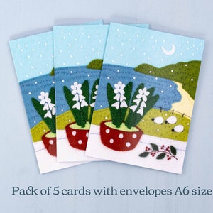 Hyacinth Christmas Cards, Irish Landscape Greeting Card Pack. image 4