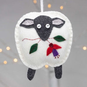 Irish Sheep Felt Ornament