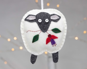 Irish Sheep Felt Ornament