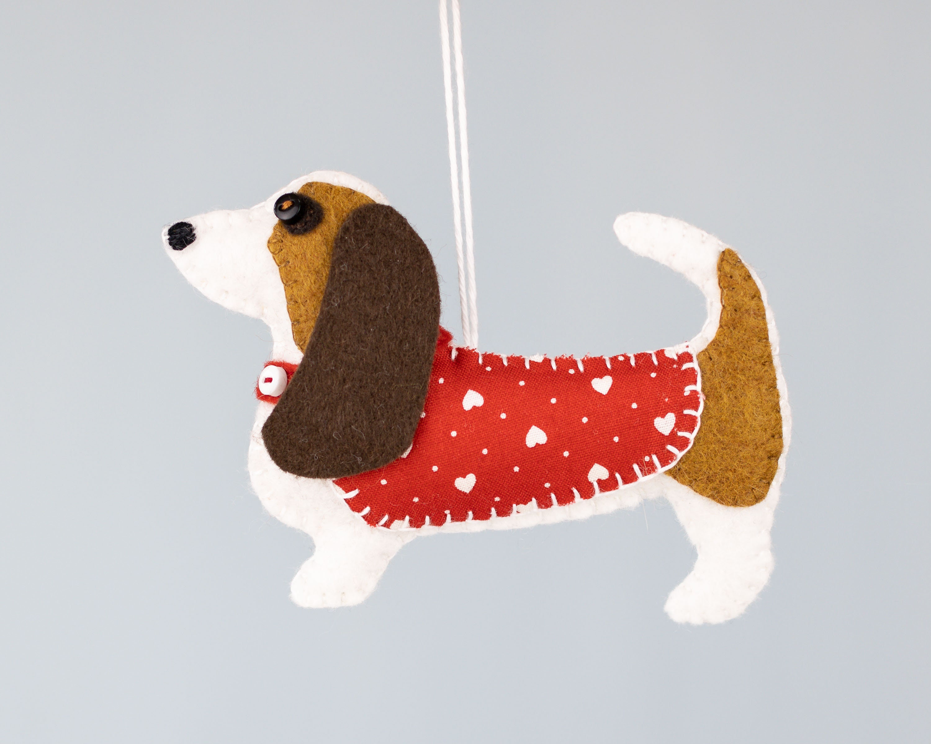 Dog Christmas Ornament PDF Sewing Pattern Easy DIY Felt Etsy