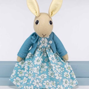 Felt Bunny Doll Pattern, Rabbit Soft Toy Pattern, Felt Doll Sewing ...