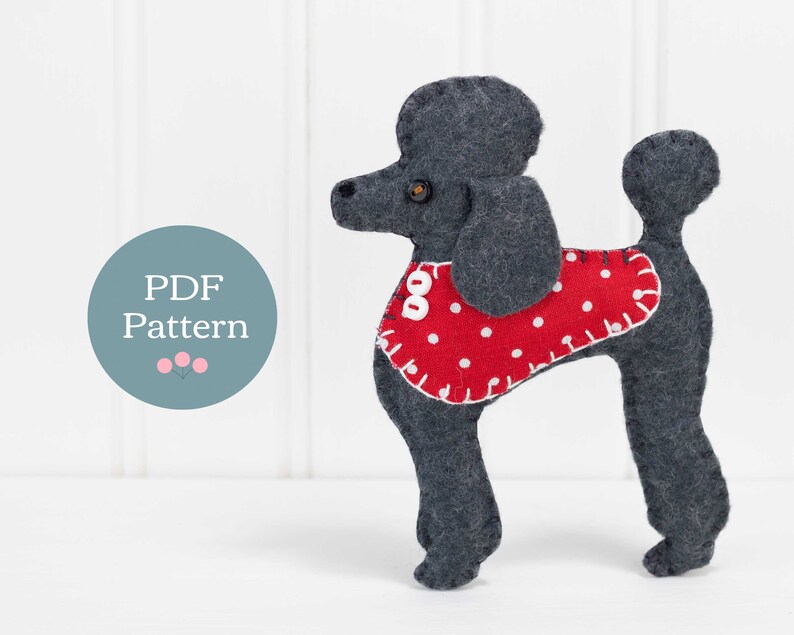 Poodle Felt Ornament Sewing Pattern Felt Dog Sewing Pattern Etsy