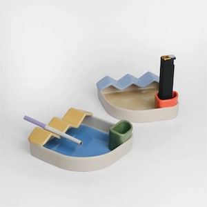 Artistic Ceramic Ashtray for Design Lovers| Curated Studio Art Piece| Organic Textured Finish| Conversation-Starter for Creative Smokers