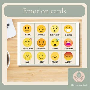 Emotion Visual Communication Flashcards I Printable Autism Tools