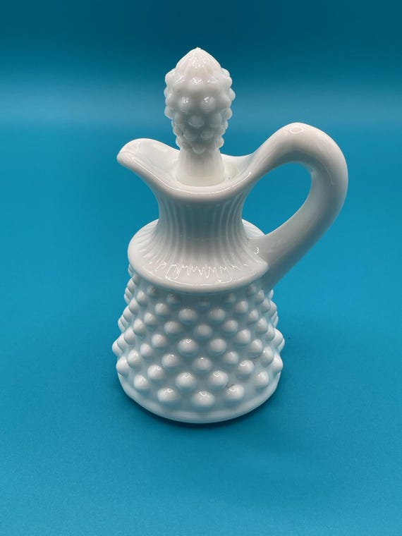 フェントン ホブネイル風 ミルクガラス ランプ ライト fire king