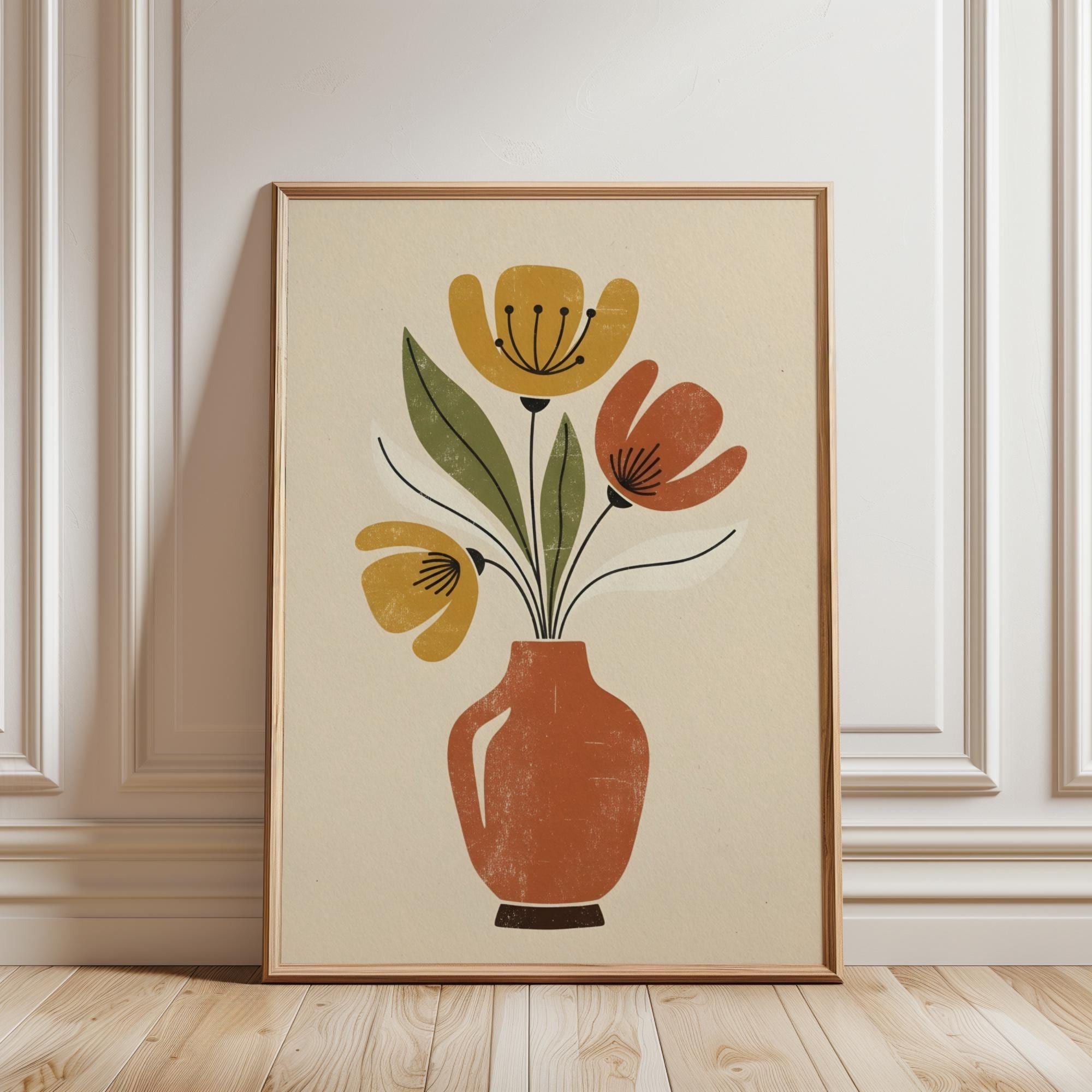 Mid Century Vase - Etsy UK
