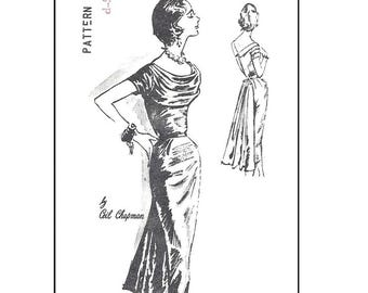 1950s Spadea Sewing Pattern #1251 - Original Ceil Chapman Design - 1956 Formal Dress - Size 14 (Bust 36-1/2) - VERY RARE Designer Pattern