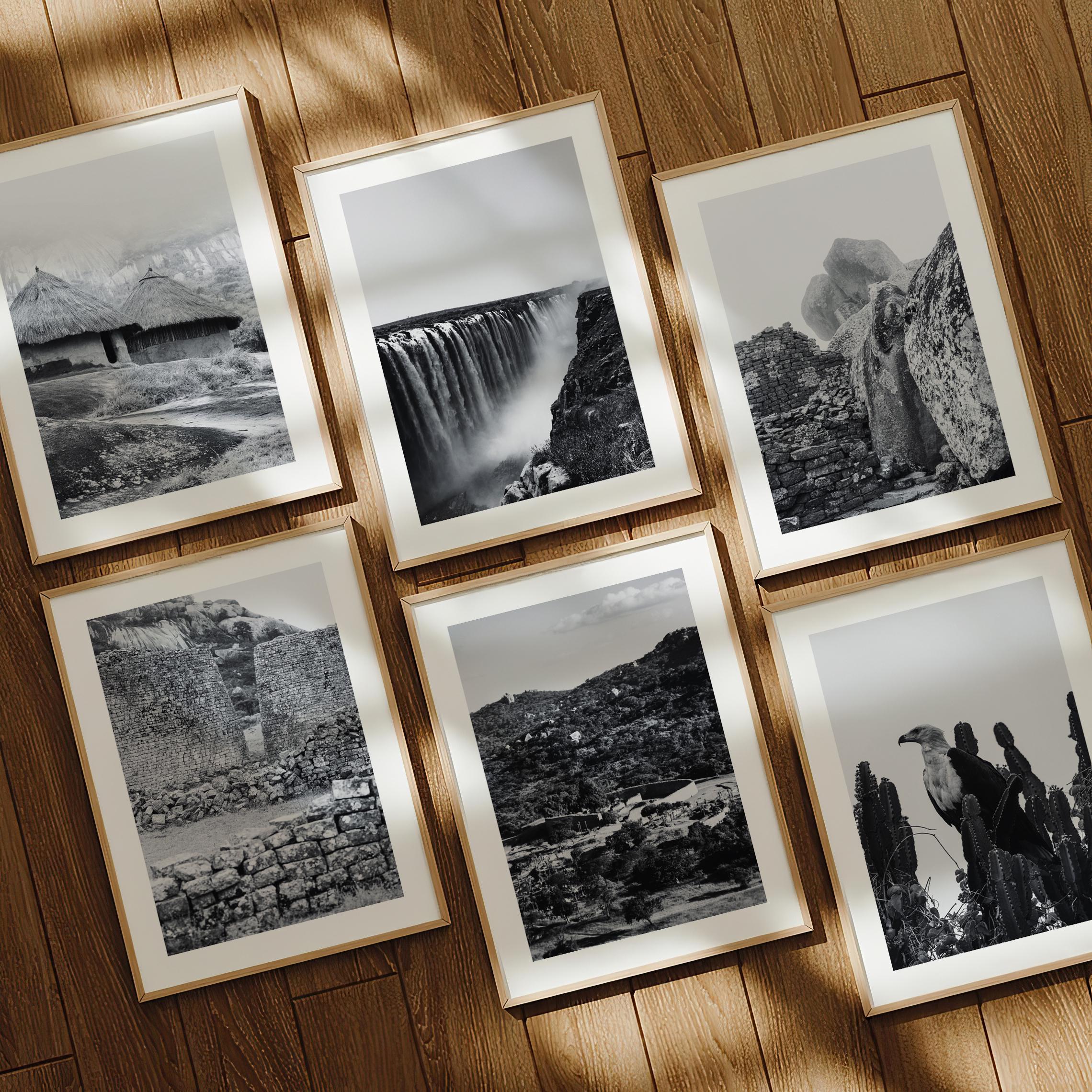 Zimbabwe Black and White Photos Set of 6, 2, 3, 4, 5 Harare Photos