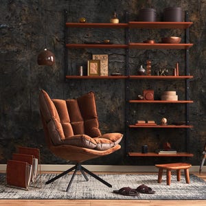 Concrete Look Wallpaper: Dark Grunge Rustic Copper Peel and Stick