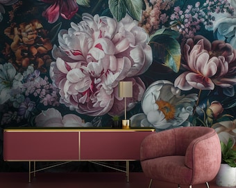 Floral Wallpaper Peel and Stick : Bold Peony Wall Mural