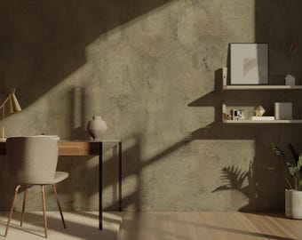 Neutral Concrete Texture Wall Mural | Modern Concrete Look Peel and Stick Wallpaper