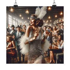 Jazz Age Art Deco Poster: Roaring Twenties Party Decor