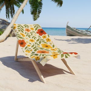 Floral Beach Towel - Vibrant Summer Essentials, Beach Blanket, Poolside Decor, Gift for Beach Lovers, Picnic Towel, Boho Style