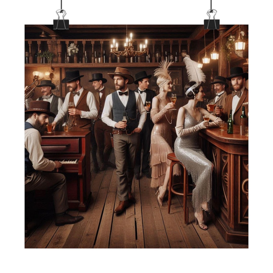 Speakeasy Bar Poster: Retro Roaring Twenties, Jazz Age Art - Etsy