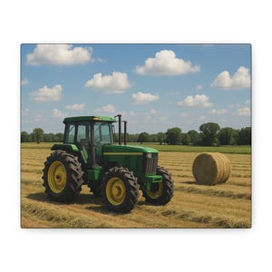 Country, Farm, Tractor Canvas Wall Art, Rustic Farmhouse Decor, Country Home Decoration, Gift for Farm Lovers, Landscape Art Print